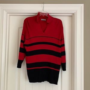 Red and black sweater